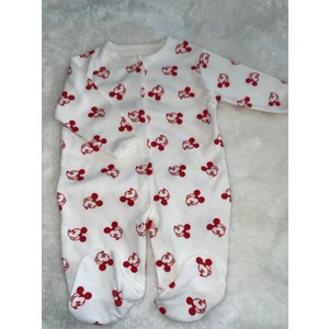 Kız Bebek %100 Pamuk Minnie Mouse Desenli 3-6 -9 Ay Tulum