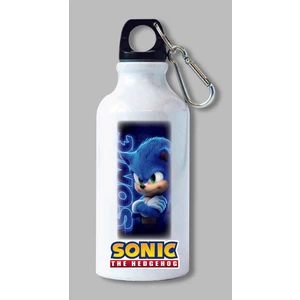 Sonic Baskılı Kancalı Su Matarası 600ML.