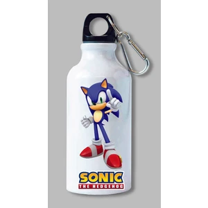 Sonic Baskılı Kancalı Su Matarası 600ML.