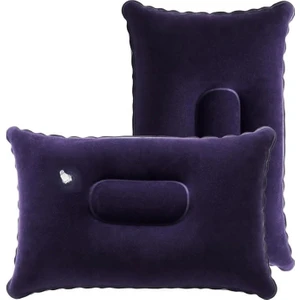 Fırsat 7 Kadife Kaplı Şişme Yastık Küçük Kamp Yastığı Seyahat Yastığı 1 Adet Şişme Yastık Kadife Kaplamalı