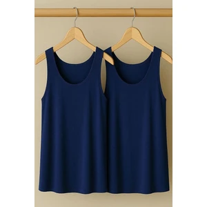 2 Adet A Kesim Büyük Beden Pamuklu Kalın Askılı Atlet Tişört