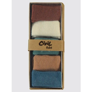 Civil Baby Bebek 5'li Çorap 6-12 Ay Mavi