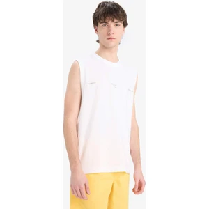 %100 Pamuk Boxy Fit Baskılı Bisiklet Yaka Atlet E3218AX25HS