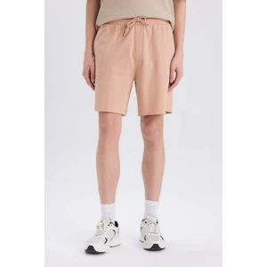 %100 Pamuk Slim Fit Dar Kesim Dar Paça Cepli Basic Düz Şort B8673AX25SM