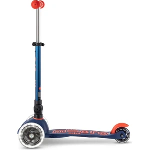 Scooter Mini Micro Deluxe Foldable LED Navy Blue MMD196