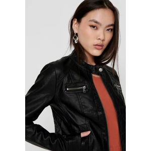 Kadın Ceket Onlbandit Faux Leather Biker Otw Noos