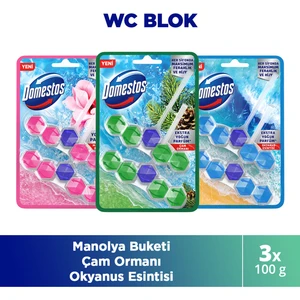 Tuvalet Bloğu Okyanus Esintisi 100G X1 + Çam Ferahlığı 100 G X1 +Manolya Buketi 100G X1