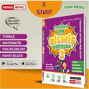 Kırmızı Beyaz Yayınlar 3.Sınıf Konu Özetli Tüm Dersler Çok Bilmiş Sorular Yeni Nesil