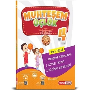 Kırmızı Beyaz Yayınlar 4.Sınıf Paragraf-Görsel Okuma-Düşünme Becerileri Muhteşem Üçlük