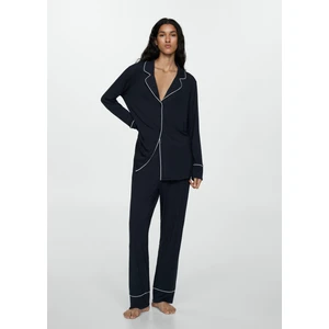 Çizgili İki Parça Pijama