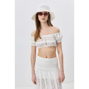 El Örgüsü Hasır Şapka Y8208 Bej