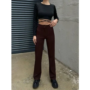 Düğmeli Kumaş Pantolon