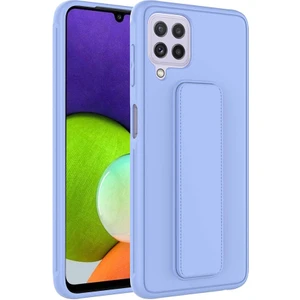 Galaxy A22 4g Kılıf Klcr Qstand Kapak-Lila