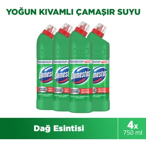 Yoğun Kıvamlı Çamaşır Suyu Dağ Esintisi 750 ml X4