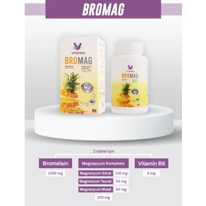 BroMag Bromelain Magnezyum Kompleks - Vitamin B6 60 Tablet