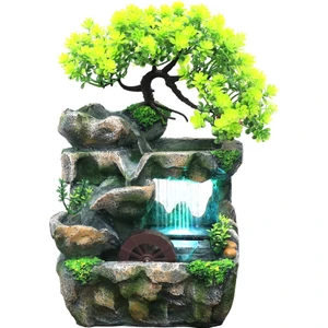 Quarter Stone Kapalı Masaüstü Feng Shui Kayalık Çeşme Dekoru Abd Fişi (Yurt Dışından)