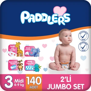 Bebek Bezi 3 Numara Midi 140 Adet (4- 9 Kg) 2'li Jumbo Set