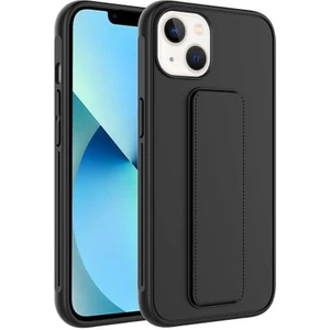 iPhone 14 Plus Kılıf Klcr Qstand Kapak-Siyah