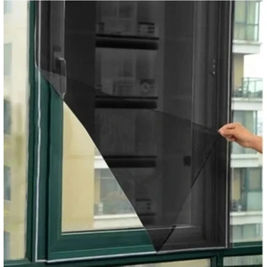 Çift Kanat Yıkanabilir Sökülüp Takılabilir Siyah Sineklik 125X150CM