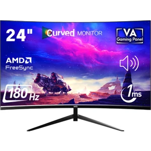 Oblivion 24"  180Hz 1 MS FHD Curved R1500 HDMI+DP+Speaker Monitör