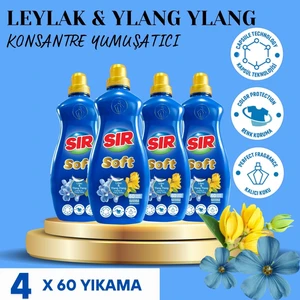 4 Adet Konsantre Çamaşır Yumuşatıcısı Leylak & Ylang Ylang 1440 ml 60 Yıkama