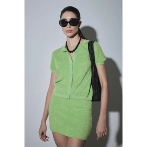 Elma Yeşili Ema Havlu Hırka