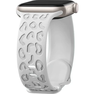 Apple Watch Uyumlu 38 40 41MM Leopar Desenli Yumuşak Silikon Kordon Seri 2 3 4 5 6 Se 7 8 9 10 42MM