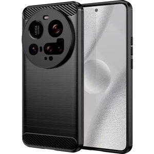 4u Sky Xiaomi 15 Ultra Kılıf Koruyucu Telefon Kapağı Karbon Fiber Doku Fırçalanmış-Siyah (Yurt Dışından)