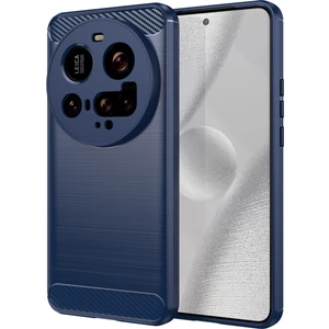4u Sky Xiaomi 15 Ultra Kılıf Koruyucu Telefon Kapağı Karbon Fiber Doku Fırçalanmış-Mavi Için (Yurt Dışından)