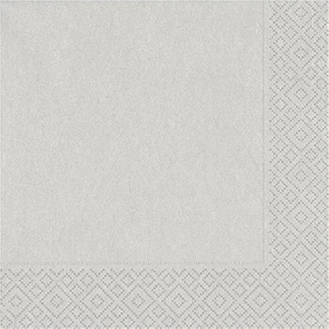 Düz Renk Peçete 20'li Gümüş