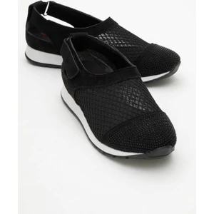 Kadın Triko Fileli Babet Siyah