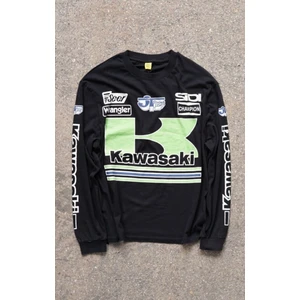 Race Day Kawasaki Uzun Kol T-Shirt