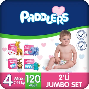Bebek Bezi 4 Numara Maxi 120 Adet (7- 14 Kg) 2'li Jumbo Set