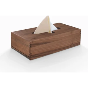 Reka Peçete Kutusu - Kayar Kapaklı - Ceviz Ağacından - 23.8cm x 14.8cm x 7.5cm