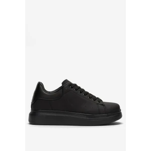 Unisex Yüksek Taban Günlük Spor Sneaker Ayakkabı Siyah