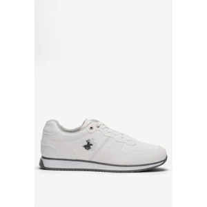 Erkek Günlük Cilt Sneaker Ayakkabı BEYAZ - FÜME