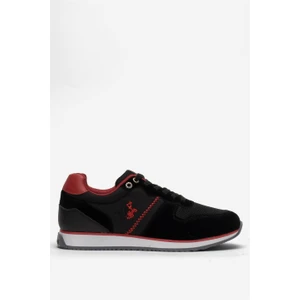 Erkek Günlük Casual Sneaker Ayakkabı Siyah-Kırmızı Leona