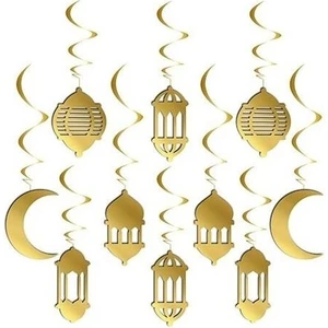 Parti Dükkanım Ramazan Süslemeleri Asma 3D Tavan Süs 10 Adet