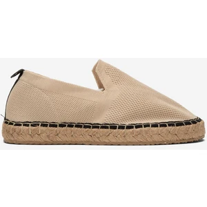 Unisex Bej Triko Espadril