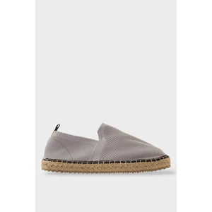 El Yapımı Triko Espadril Grı