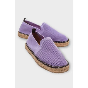 El Yapımı Triko Espadril Lila