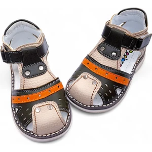 Ortopedik Erkek Bebek ve Çocuk Sandaleti Hummer Serisi HMR2408 Haki Krem 23
