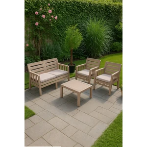 Lara Home Minderli 2 1 1 S Bahçe Takımı - Cappucino