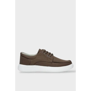 Erkek Keten Gabardin Kumaş Günlük Sneaker Ayakkabı Siyah
