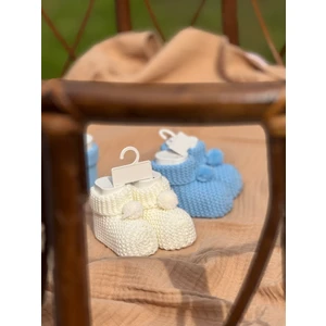 Yenidoğan Triko Örme Bebek Patik