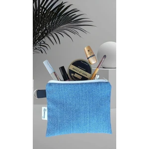 Mpy Global Şık Denim Kumaş Makyaj  Çantası ,aksesuar Çantası, Kumaş Çanta