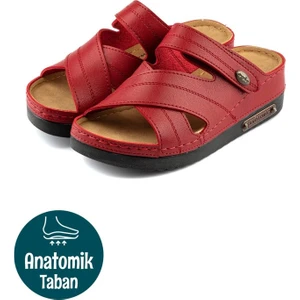 Kadın Ortopedik Anatomik Tabanlı Günlük Çapraz Bantlı Dört Mevsim Rahat Dışarı & Ev Içi Terliği