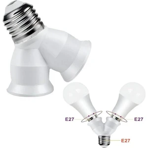 Ledx DY-101 E27 Duy Çoğaltıcı Tek Duydan Çift E27 Lamba Bağlantısı Duy Çoklayıcı