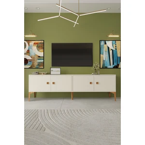 %100 Mdf Tv Ünitesi 180 Ayak Kulp Ceviz Renk