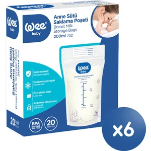 Wee Baby Süt Saklama Poşeti Seti (20x6 120 Adet)